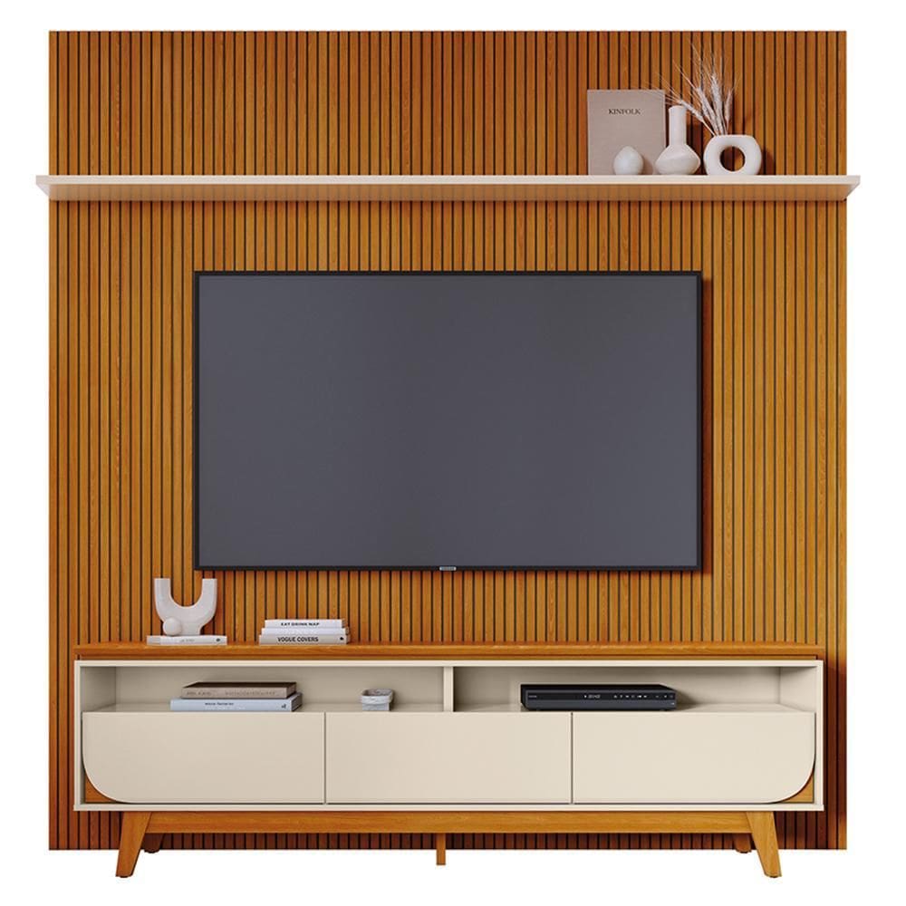 Rack Bancada com Painel Luna para TV até 75” - Madetec