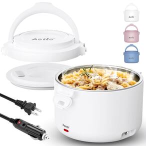 Lancheira elétrica Aotto 950ml Aquecedor de alimentos 12V/24V/110V branca