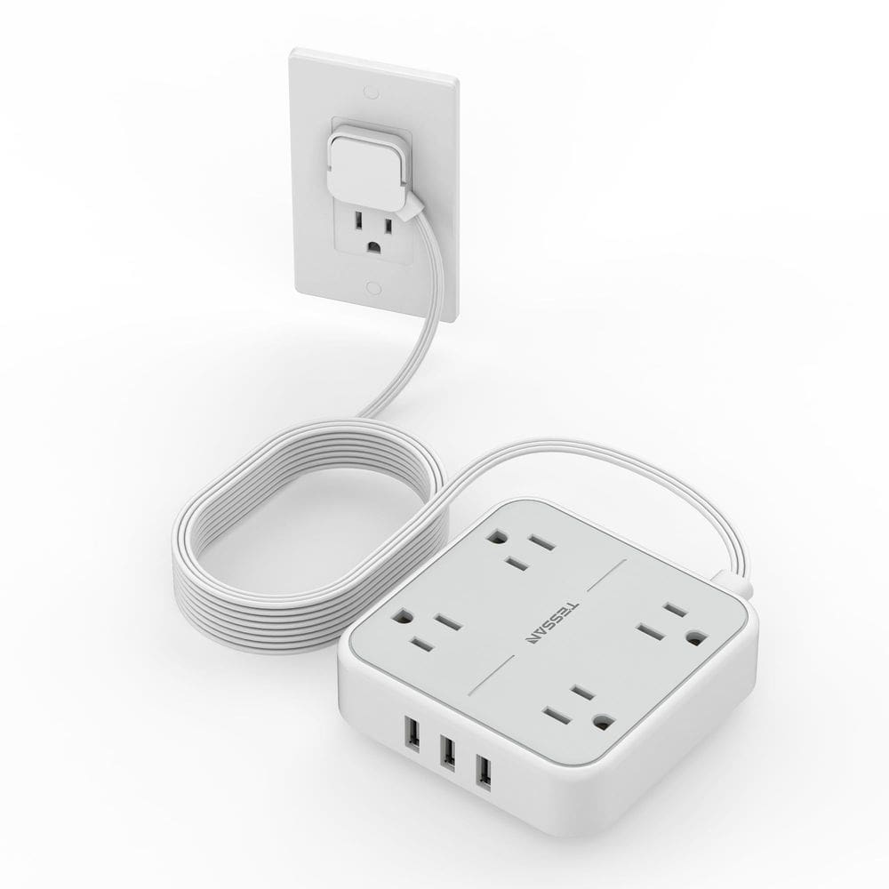 Cabo de extensão: protetor contra sobretensão Power Strip TESSAN, 15 pés