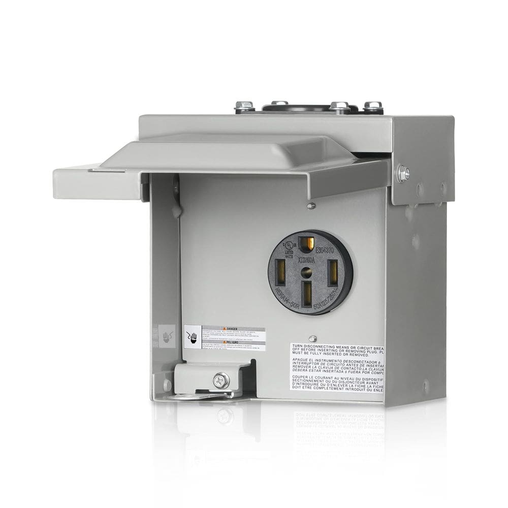 Caixa de tomada elétrica RV WILAWELS 50 Amp 125V/250V NEMA 14-50R