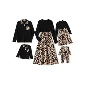 Roupas combinando Patpat Family Girl, vestido de manga comprida 6-7Y