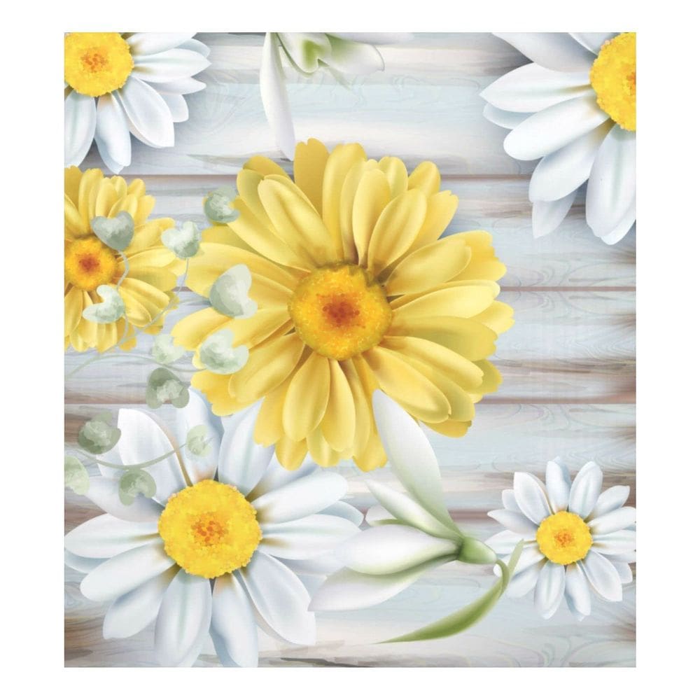 Tampa magnética para máquina de lavar louça Naanle Wooden Daisy Sunflower