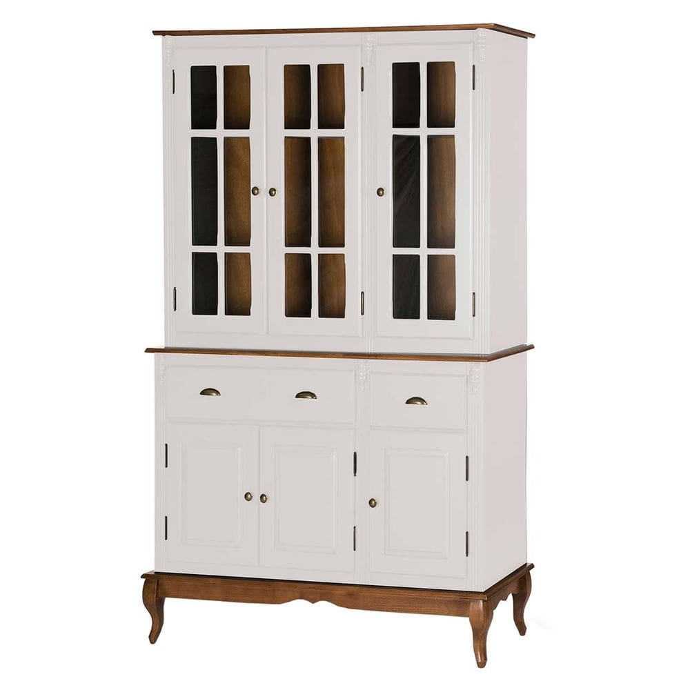 Arca Oratório 6 Portas 2 Gavetas 60841 Hannover - Branco/Imbuia Glazer
