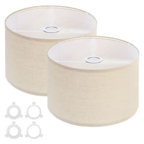 Abajur PATIKIL Tambor para candeeiros de mesa 30x30x20cm Creme de linho