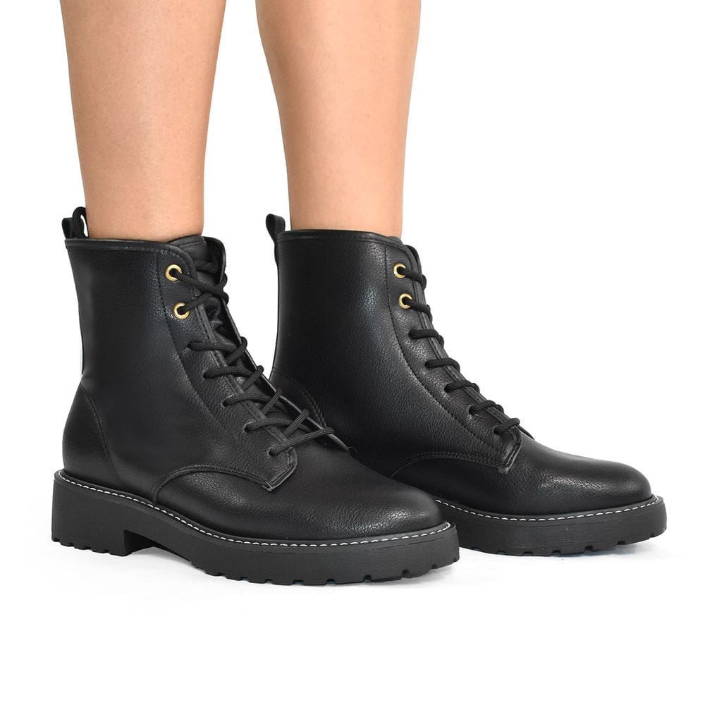 Coturno Vizzano Napa Tratorado Salto Bloco Baixo Feminino Preto