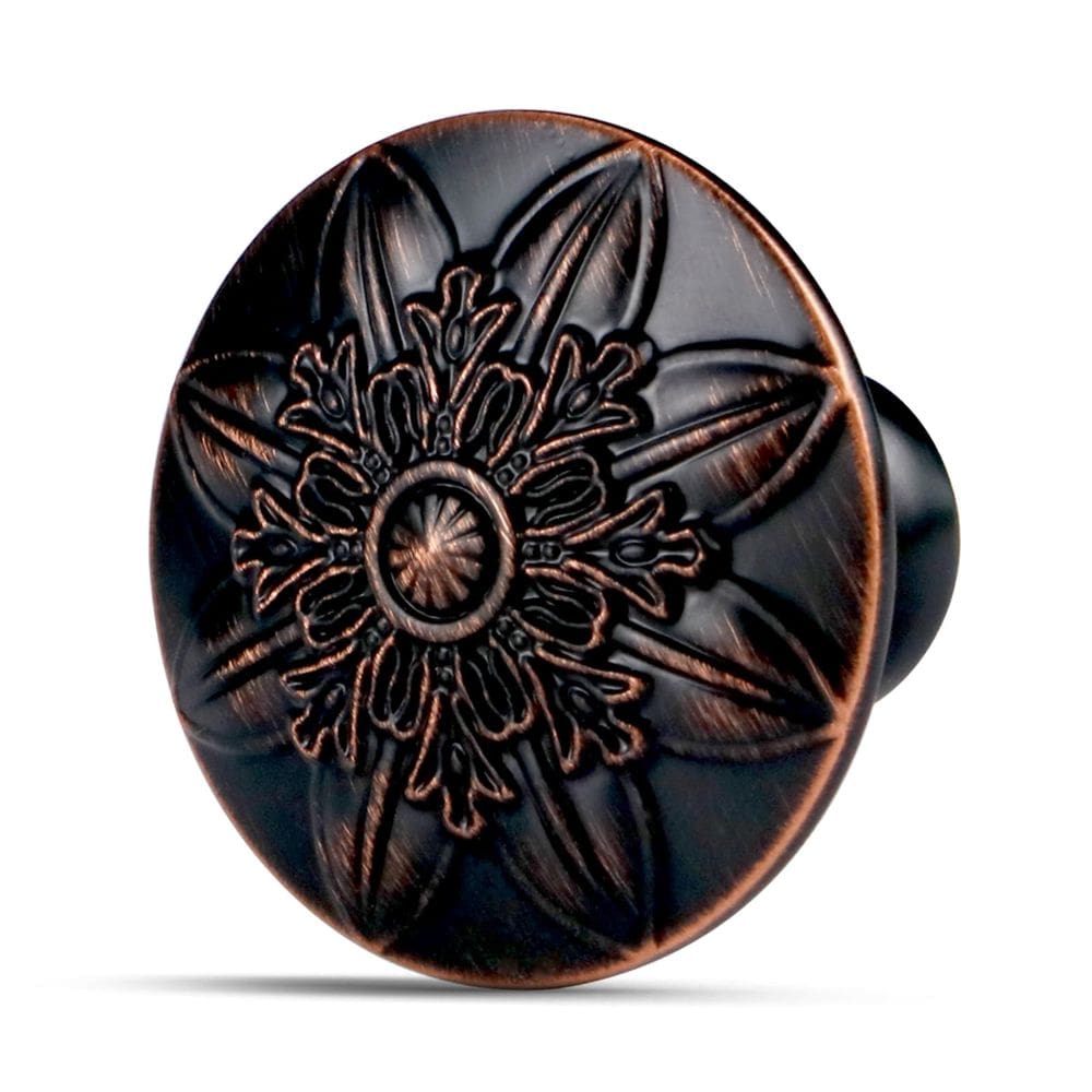 Knobs de gabinete Xlroaafs Bronze polido a óleo, pacote com 16 parafusos