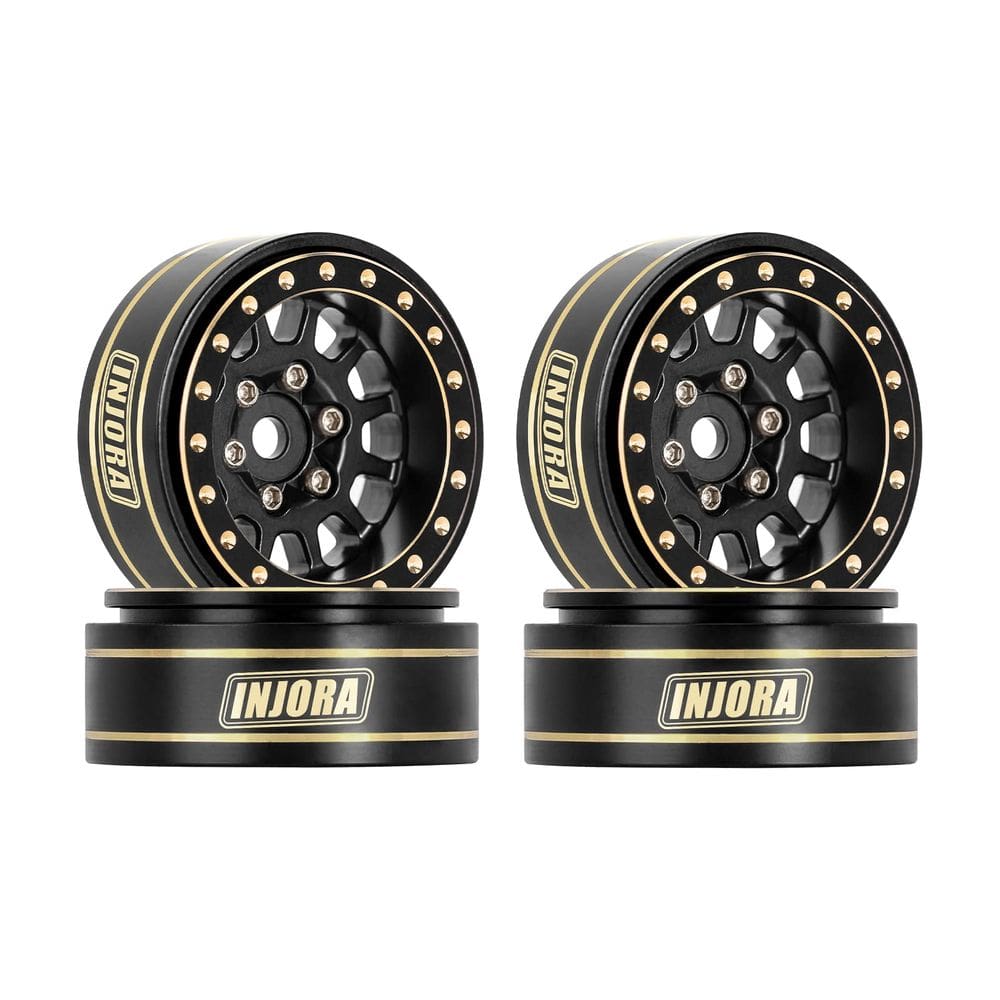 Jantes de roda INJORA 1.0 Plus Brass Beadlock 4PCS para TRX4M SCX24