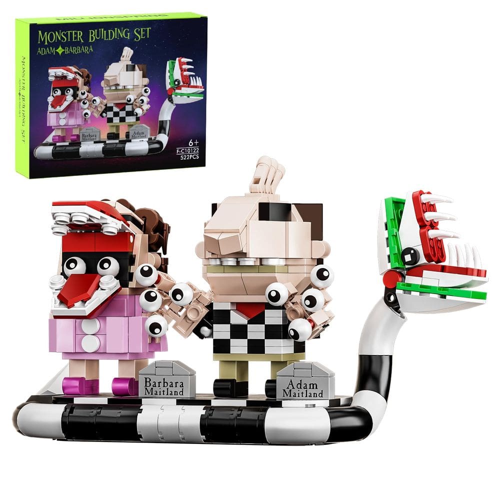 Conjunto de blocos de construção do filme de terror Monster Adam e Barbara 522 unidades