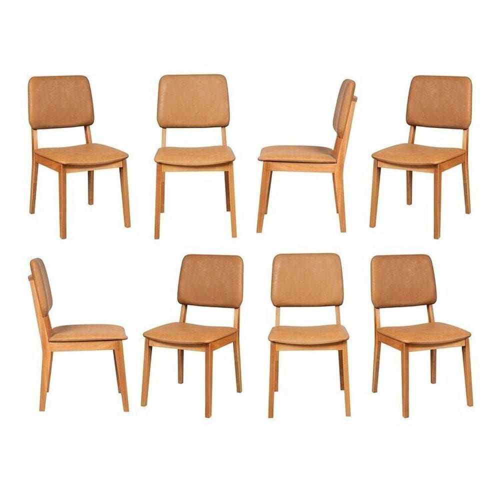 Kit 8 Cadeiras Estofadas Miriti Cabecasa MadeiraMadeira Caramelo