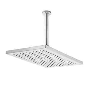 Kit com 3 Chuveiro com Tubo de Teto Retângular 360x240 Mm Rainsense Roca Cromado