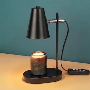 Lâmpada de aquecimento de velas Funistree preta com temporizador e regulável