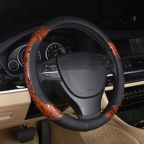 Capa de volante Follicomfy Crocodile Grain Leather