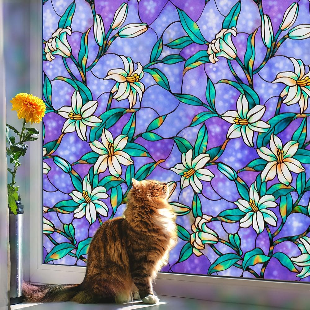 Filme de privacidade para janelas Coavas, vitral fosco, vinil 45x200cm
