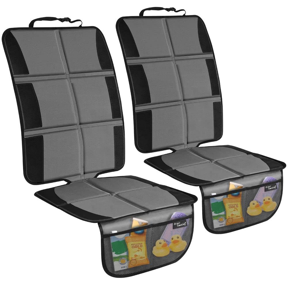 Protetores de assento de carro ORIENT FAMULAY Large, pacote com 2 unidades, impermeáveis, cinza
