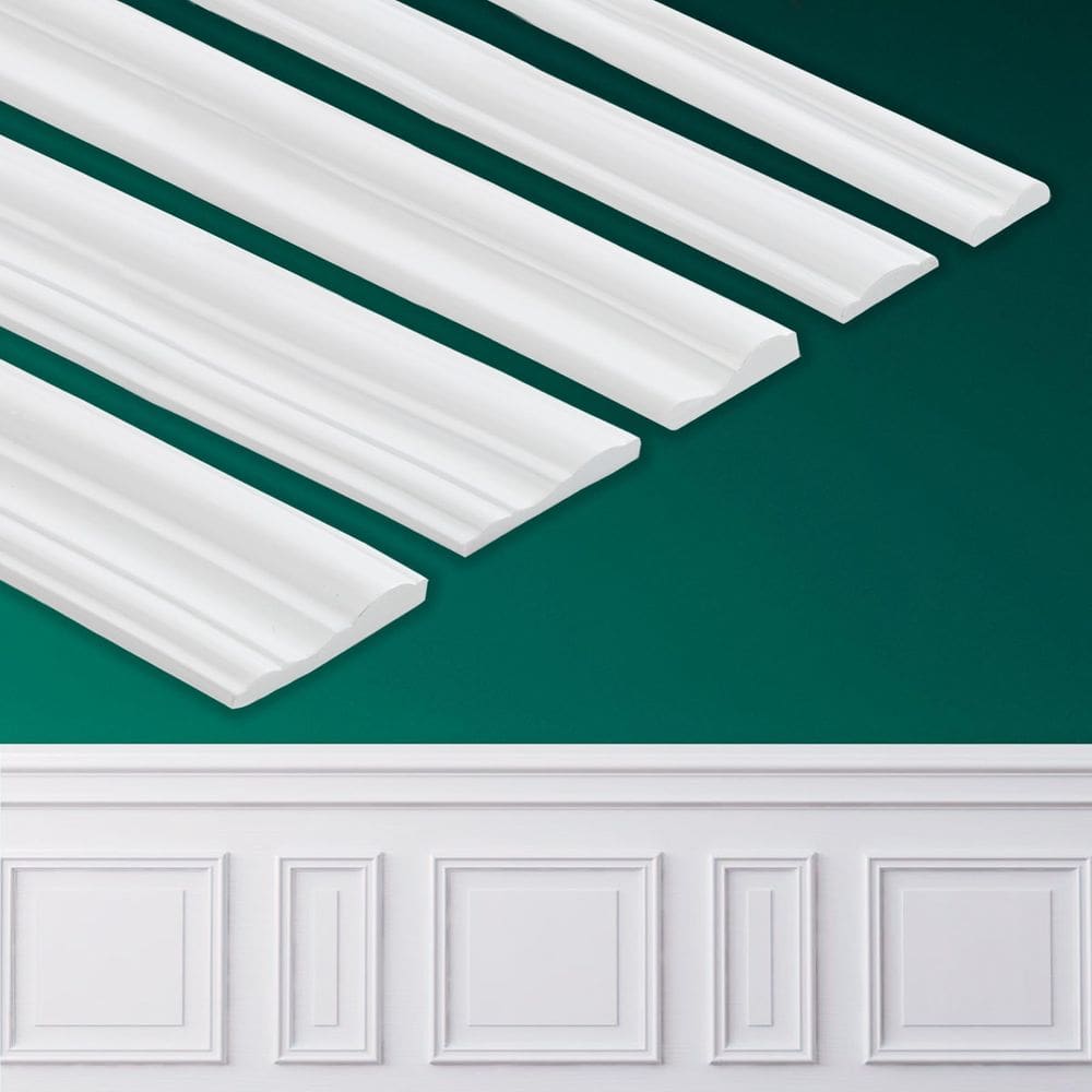 Moldagem de parede Coengwui Peel and Stick Chair Rail Wainscoting