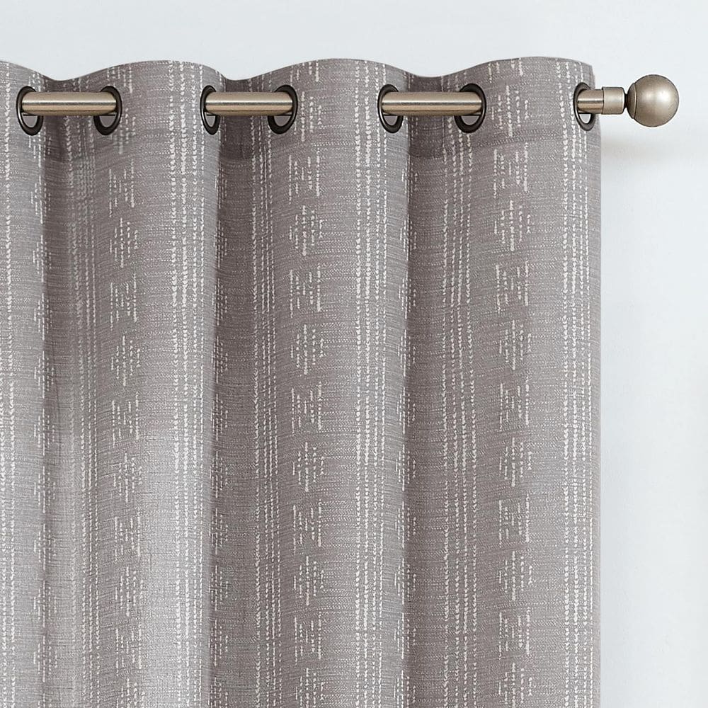 Cortinas Jinchan Boho Grey Farmhouse 214 cm de comprimento 2 painéis