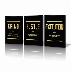 Pintura em tela e arte de parede KAWAHONE Motivational 30x40cmx3pcs