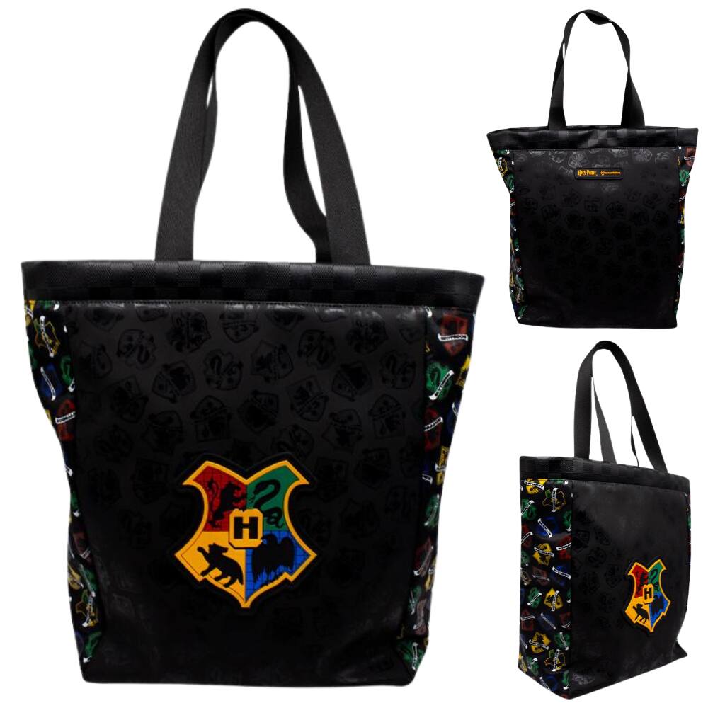 Hogwarts Bolsa Sacola Shopping Bag Preta Multiuso Oficial Harry Potter