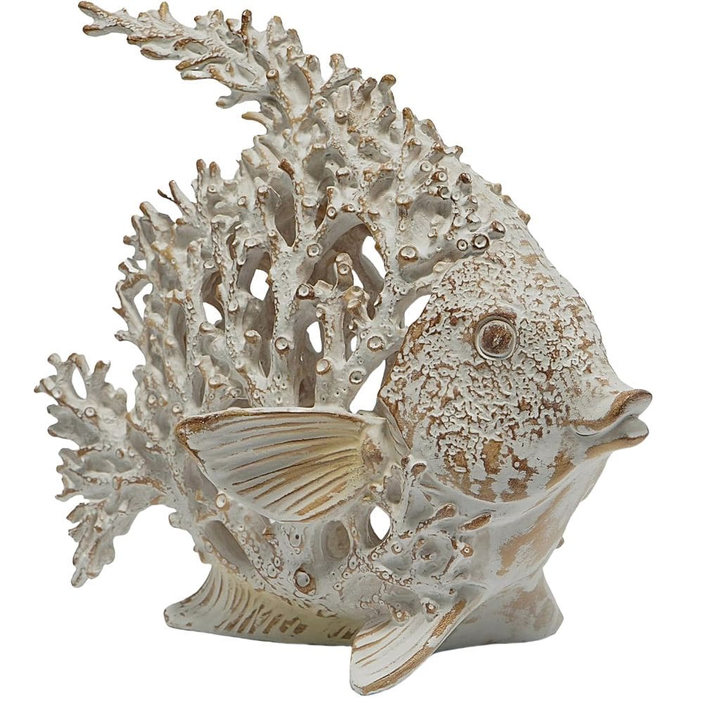 Estátua de escultura VVGIFTS, praia, decoração costeira, recife de coral, peixe-anjo