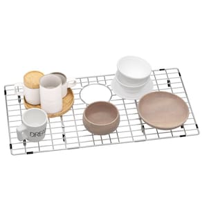 Protetor de pia Grid MIYUPTC em aço inoxidável 28,3 L x 15,2 W