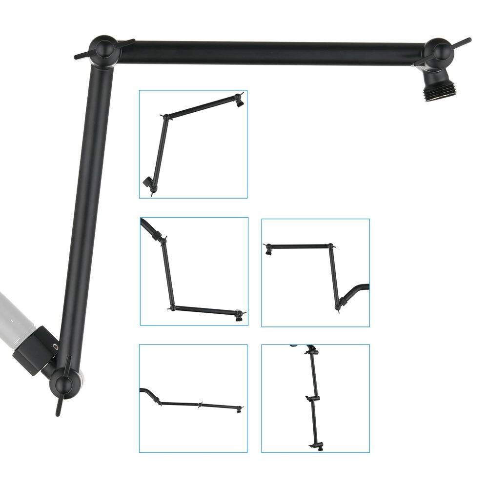 Braço de extensão de chuveiro PDPbath 16 Upgrade Solid Brass Matte Black
