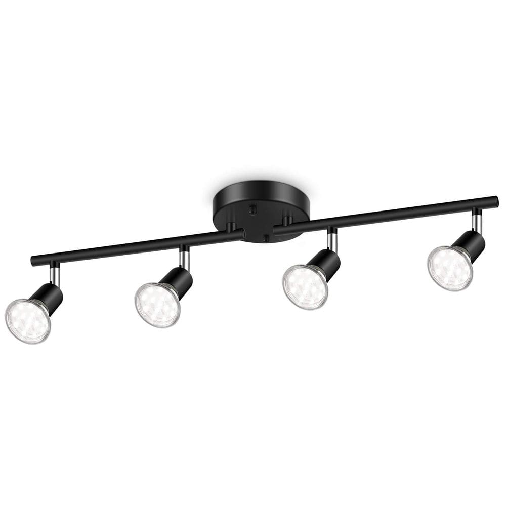 Refletor de teto Ascher Kit de iluminação de trilhos LED de 4 luzes