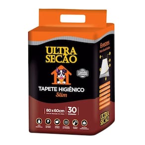 Tapete Higiênico Ultra Secão Slim Carvão 80X60cm Pets 30un