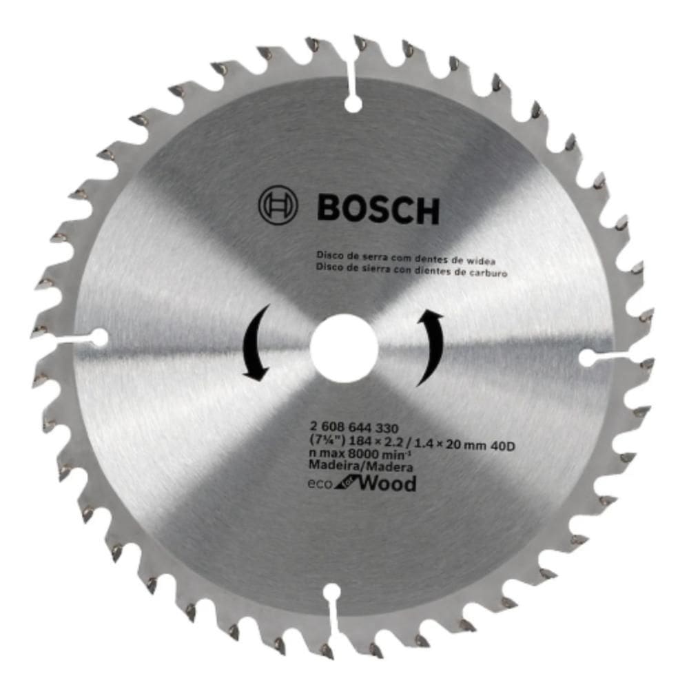 Disco Serra Circular Madeira Widea 40 Dentes Bosch 184x20mm