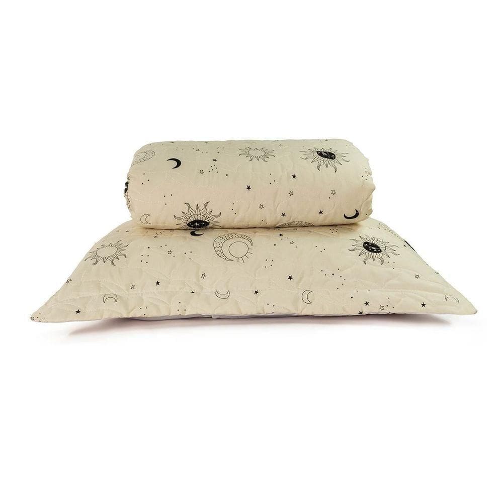 Cobre Leito Solteiro Essencialle Estampado 150 Fios 2 Peças - Sol E Lua