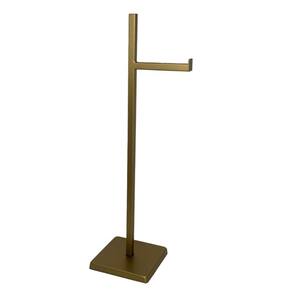 Papeleira Chão Rodinox Aço Inox 58cm 1 Suporte Dourado Fosco