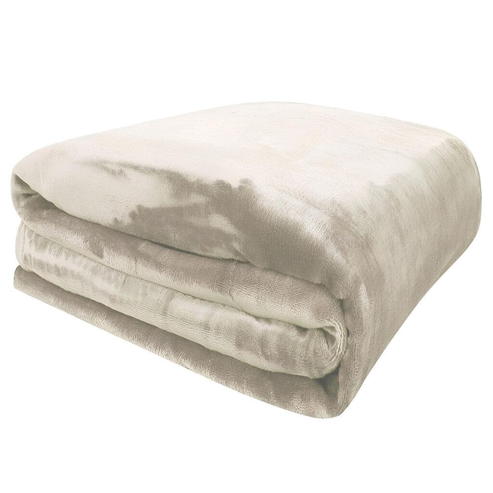 Cobertor Queen Microfibra Velour Neo Camesa Bege