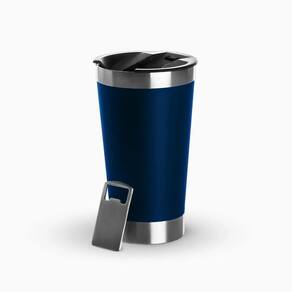 Copo Térmico De Aço Inoxidável Parede Dupla - Azul Marinho