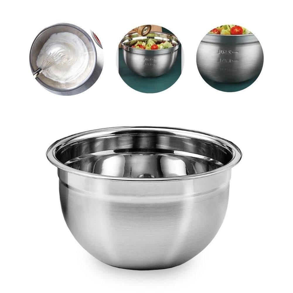 Tigela Mixing Bowl Aço Inox Salada Molho Creme Multiuso 18cm