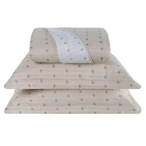 Cobre Leito Queen Decor Bordado 200 Fios 3 Peças - Avela