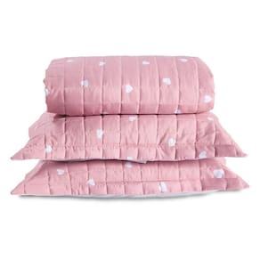 Cobre Leito Queen Essencialle Estampado 150 Fios 3 Peças - Corações