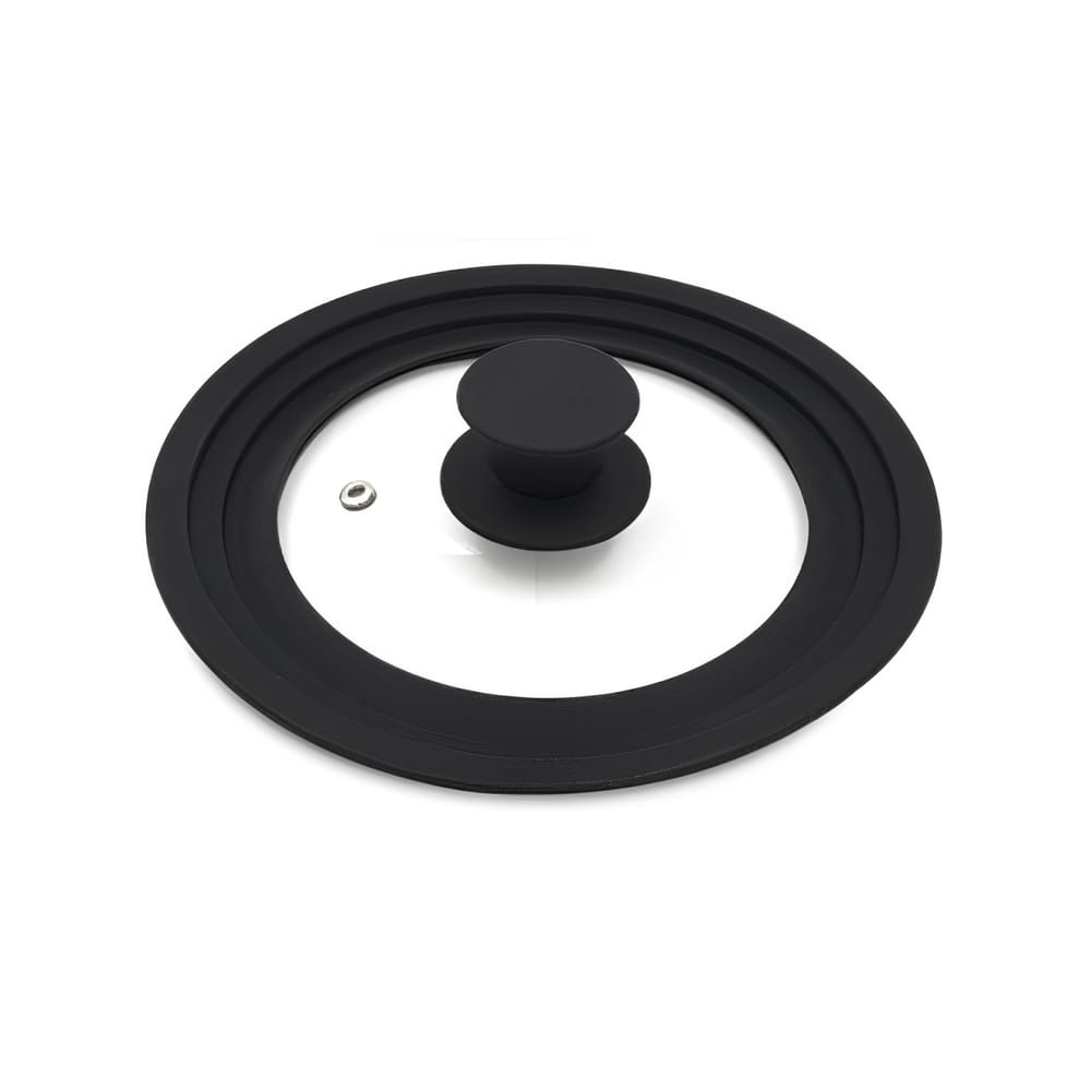 Tampa De Vidro Com Borda em Silicone Adaptável Para Panelas 16-18-20cm
