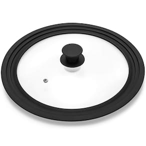 Tampa De Vidro Com Borda em Silicone Adaptável Para Panelas 24-26-28cm