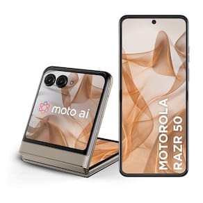 Smartphone Motorola Razr 50 5G - Vanilla, 512GB, 24GB RAM Boost, Câmera 50 MP, Selfie 32 MP e Tela de 6,9"