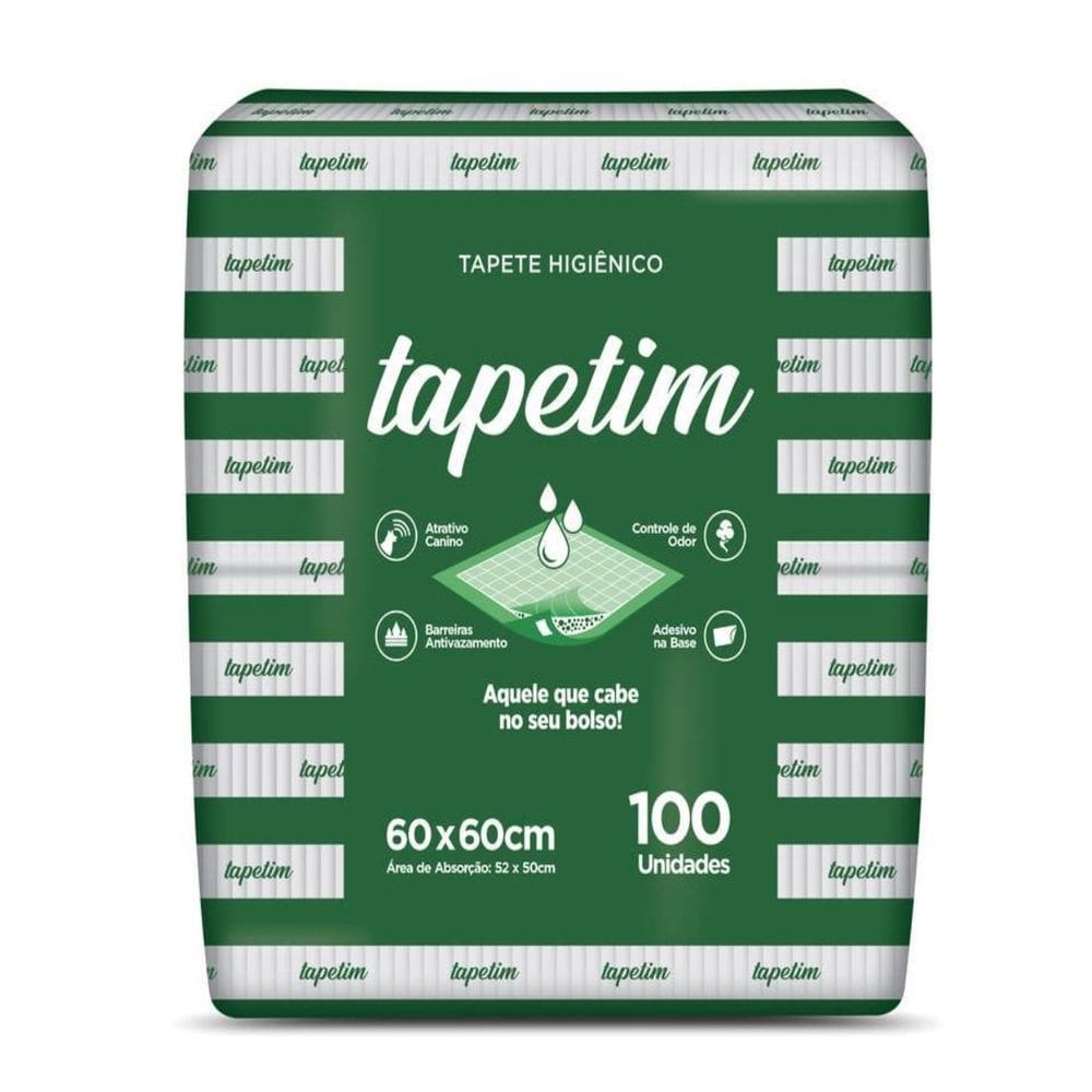 Tapete Higienico Tapetim 100 Unidades Absorção Rápida 60x60