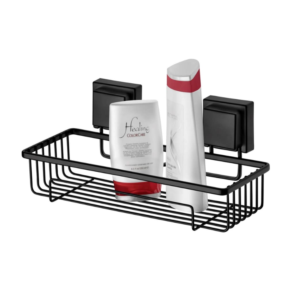 Suporte para Shampoo Ventosa Preto Fosco Future