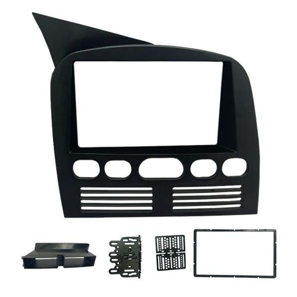 Moldura 2 Din Fiat Palio, Siena, Strada, Weekend G1 - 1996 à 2003 - Preto - Fiamon