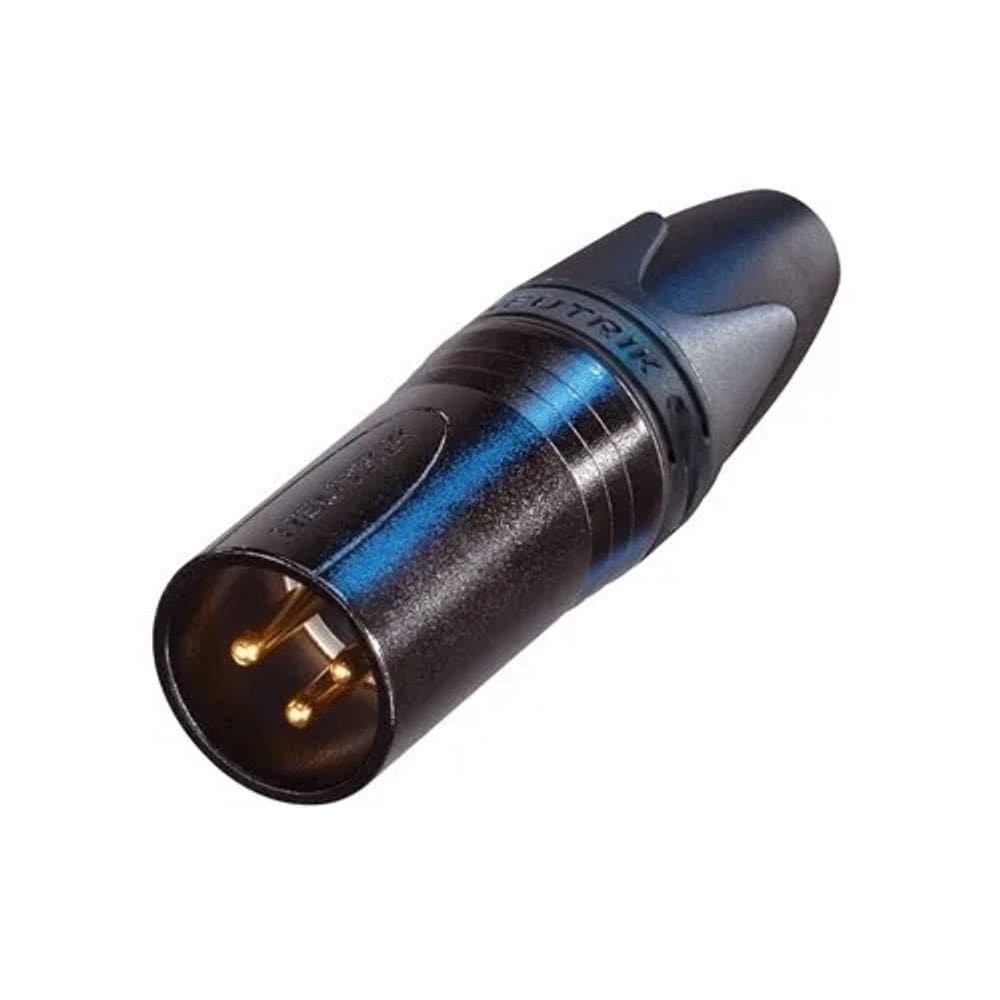 Conector Neutrik Xlr Macho 3 Polos Preto/Dourado Nc3mxx-B