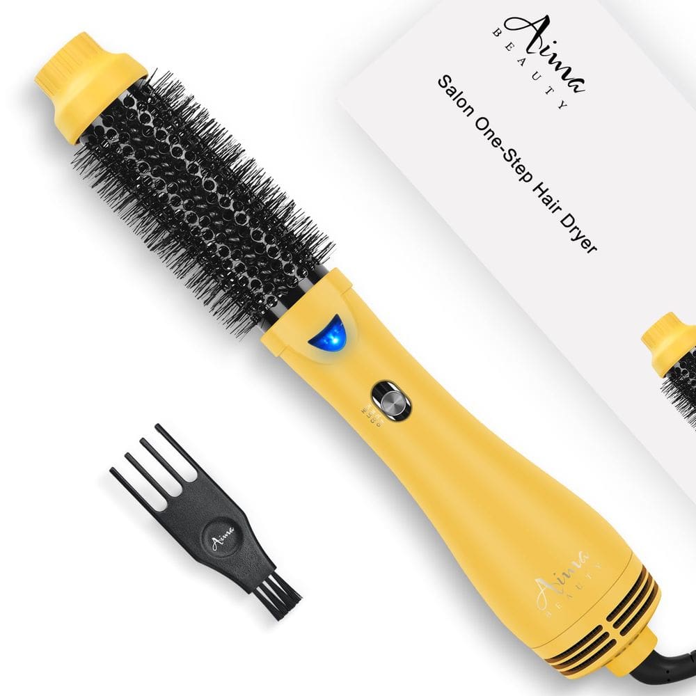 Escova para secador de cabelo Aima Beauty 4 em 1 Upgrade Hot Air Yellow