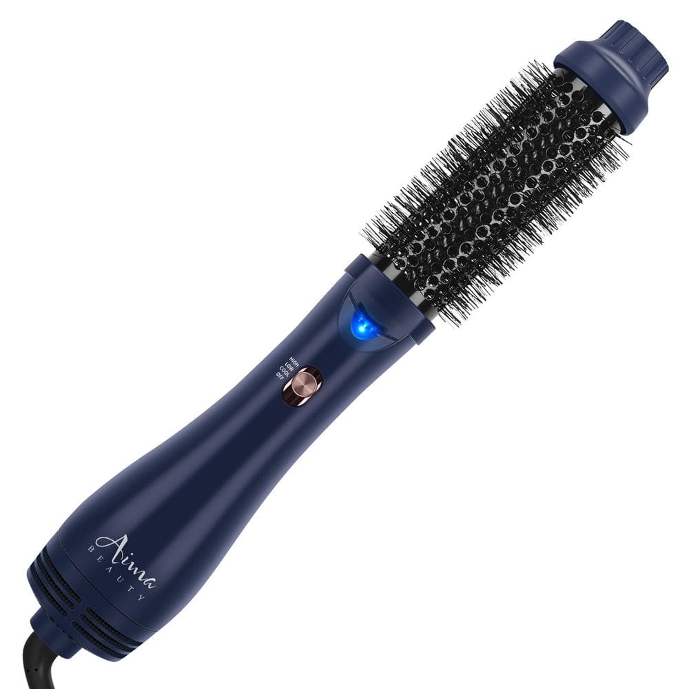 Escova para secador de cabelo Aima Beauty 4 em 1 Upgrade Hot Air Prussian Blue