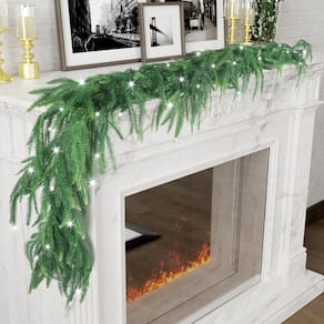 Guirlanda de Natal TISEMENT Norfolk Pine 1,8 m com cordão de luz
