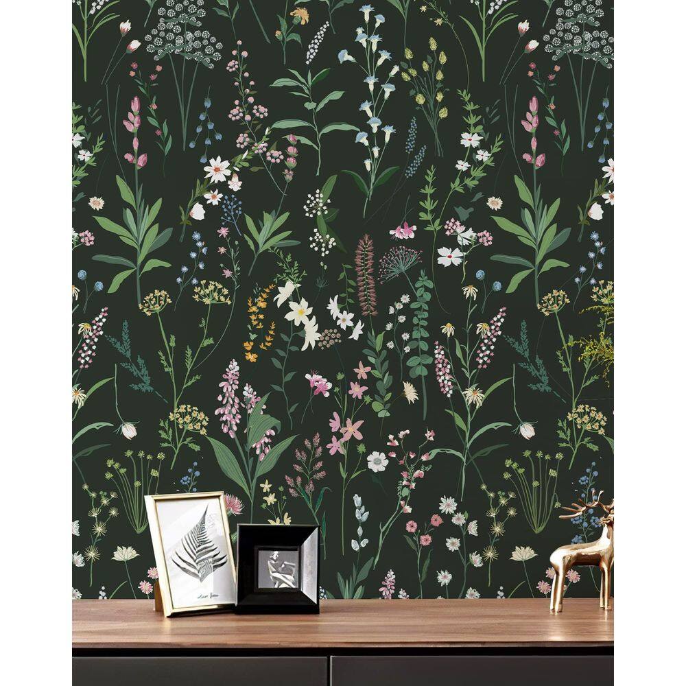 Papel de parede JiffDiff Floral Peel and Stick Farm Floral 14.5m²