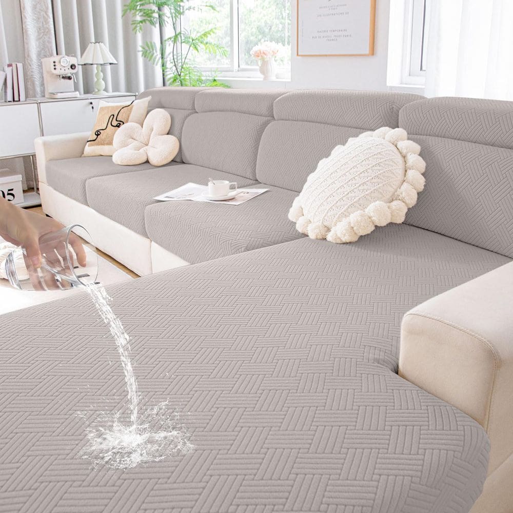 Capas de almofada hyha Waterproof para sofá secional Taupe