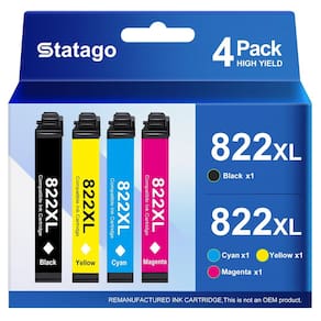 Cartuchos de tinta Statago 822XL remanufaturados para Epson WF-3820