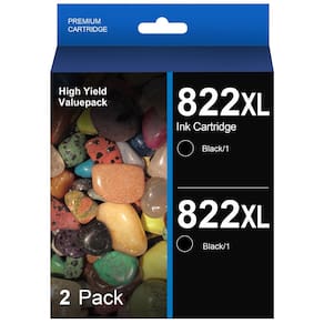 Cartuchos de tinta ECHALLENGE 822XL pretos para impressora Epson WF