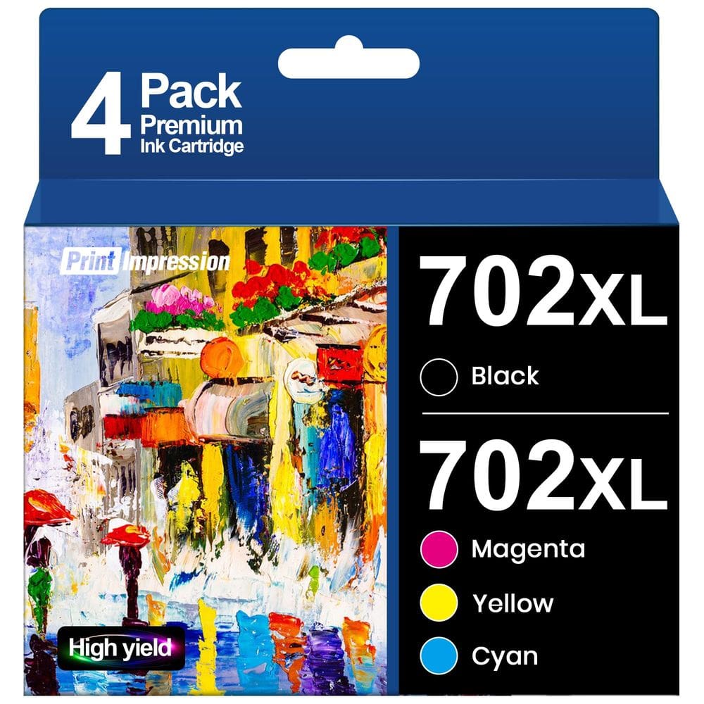 Pacote combinado de cartuchos de tinta PrintImpression 702XL para Epson 702